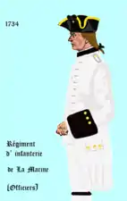 officier du régiment de La Marine de 1734 à 1757