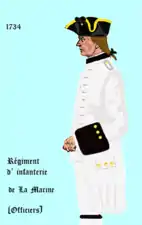 officier de 1734 à 1757