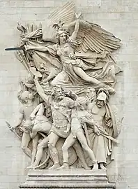 François Rude, Le Départ des volontaires de 1792 (1836), Paris, Arc de triomphe de l'Étoile.