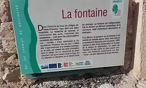 Signalétique du Parc naturel régional du Verdon.