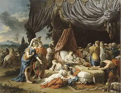 La Mort de la femme de Darius (1785), Paris, musée du Louvre.