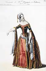 La Sultane, maquette de costume de Marquet,  1843