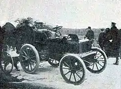 la Panhard et Levassor de Léonce Girardot, victorieuse de la Coupe;