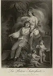 La Patrie satisfaite (gravure d'après lui-même, 1793)