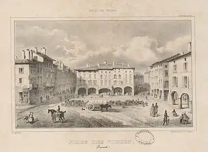 La place des Vosges, à Épinal.