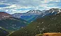 Vue de la chaîne Sawatch depuis le col de l'Indépendance