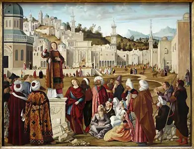 La Prédication de saint Étienne à Jérusalem, v. 1515, Musée du Louvre.