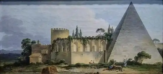 La Pyramide de Sextius à Rome (1774), musée des Beaux-Arts d'Angers.