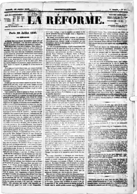 Image illustrative de l’article La Réforme (journal, 1843)