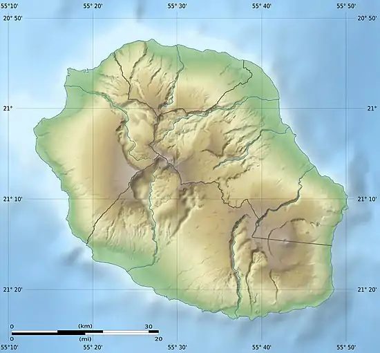 Voir sur la carte topographique de La Réunion