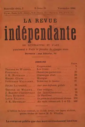 Image illustrative de l’article La Revue indépendante (1884-1895)