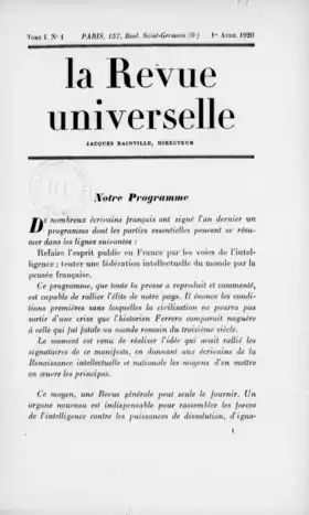 Image illustrative de l’article La Revue universelle