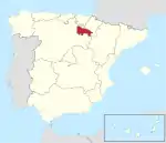 Situation géographique de La Rioja en Espagne.