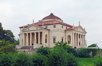 La villa Rotonda de Palladio, commencée en 1567.