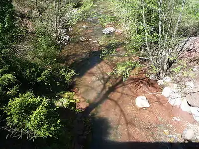 la Roudoule à La Croix-sur-Roudoule vue du pont près du musée de la mine de cuivre