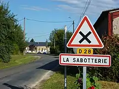 Entrée du village par la route de Lametz.