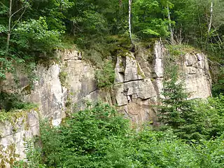 Ancienne carrière de rhyolite.