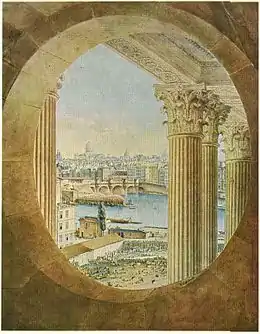 La pointe de l'île de la Cité vue de la colonnade du Louvre, par Victor-Jean Nicolle (1754-1826)