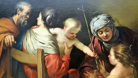 La Ste Famile avec Ste Elisabeth et St Jean(vers 1630) Musée du Louvre.