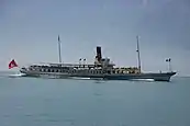 Le bateau CGN "La Suisse" au large de Cully en 2019