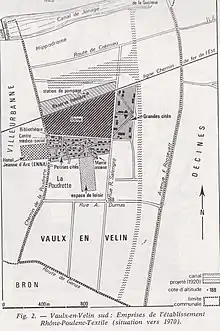 La TASE à Vaulx-en-Velin, figure reproduite de la page 48 de l'article de Louis Chabert