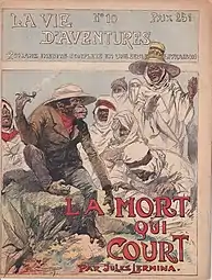 La Mort qui court, fascicule n°10 de la série « La Vie d'aventures », 25 janvier 1908. Illustration de Georges Conrad.