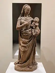 La Vierge à l'Enfant, terre cuite, vers 1500, musée du Louvre.