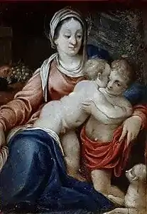 La Virgen con el Niño y San Juanito (n. d.), d'après Hans Rottenhammer.