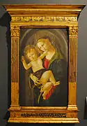 La Vierge à l'enfant dans une niche (es), 1476, par Sandro Botticelli et son atelier.