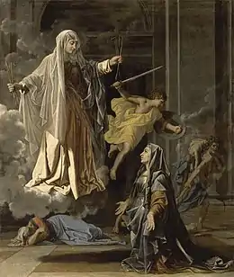 Sainte Françoise Romaine annonçant à Rome la fin de la peste, Nicolas Poussin.
