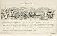 Bataille de Marignan, dessinée d'après le bas-relief de Primatice de Bologne, sur le mausolée de François Ier, à Saint-Denis ; estampe de Louis-Joseph Masquelier, d'après un dessin de Jean-Joseph Schmid.