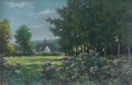 La Campagne à Gasny. Pastel 50 × 32, coll. privée.