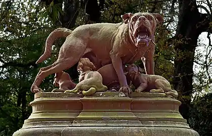 Pierre Louis Rouillard, La Chienne (1865), Toulouse, jardin du Grand Rond.