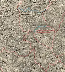 La commune de Terrenoire et le territoire cédé à la commune de Rochetaillée en 1872