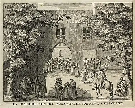La distribution des aumônes de Port-Royal des Champs, 1710-1713