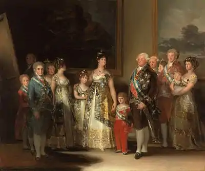 La Famille de l'infant Don Louis de Bourbon (1800), par Francisco de Goya.
