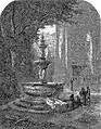 La fontaine-vasque de Saint-Jean-du-Doigt (dessin de Dominique Grenet, 1863).