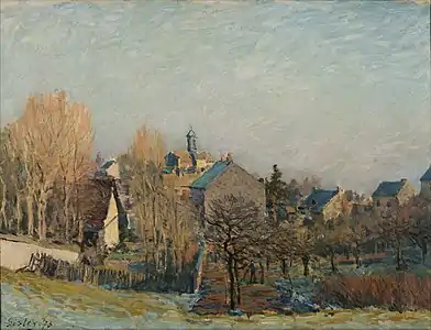 Sisley, La Gelée à Louveciennes (1873), musée Pouchkine, toile achetée chez Durand-Ruel en 1903.