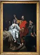La résurrection de Tabias par st-Pierre, peinture du XIXe siècle.