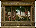 L'Histoire de Nastagio degli Onesti (premier épisode) (Sandro Botticelli).