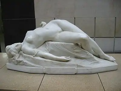 La jeune Tarentine (1871), marbre, Paris, musée d'Orsay ; vue de face