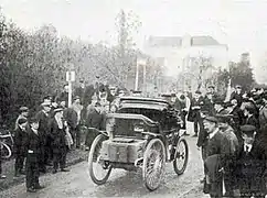 La ligne d'arrivée en 1898.