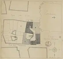 Plan figurant l'emplacement de la maison d’Étienne Pascal