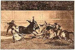 Mort de Pepe Hillo, gravure de Goya