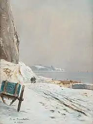 La Neige au bord de la mer, à Dieppe