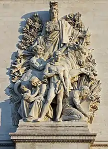 La Paix de 1815 (1833-1836), haut-relief de la façade ouest de l'arc de triomphe de l'Étoile à Paris.