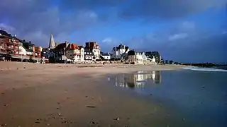 La plage en hiver.