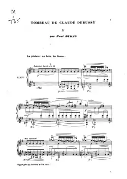 Image illustrative de l’article Tombeau de Claude Debussy