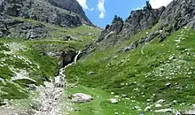 La prise d'eau sur le Povaret dans le vallon d'Orgère