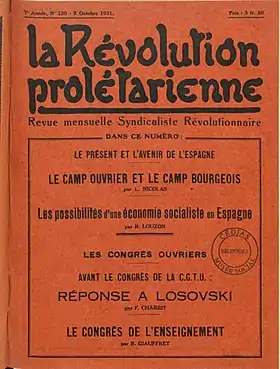 Image illustrative de l’article La Révolution prolétarienne